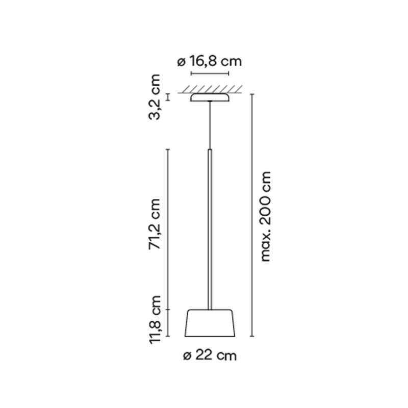 Vibia Tube ø 22 cm - 6160 Hängelampe