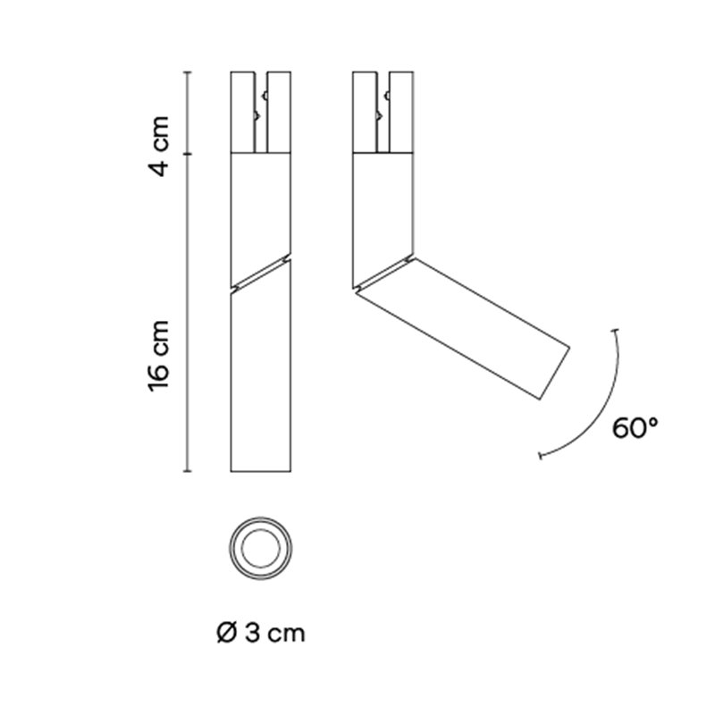 Vibia Bind Spotlight Ø 3 cm Medium - 6514 Leuchte für Schienenbeleuchtung