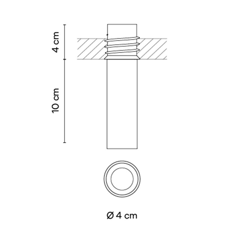 Vibia Bind solo Downlight Ø 3 cm x 10 cm Medium - 6634 Einbauspot