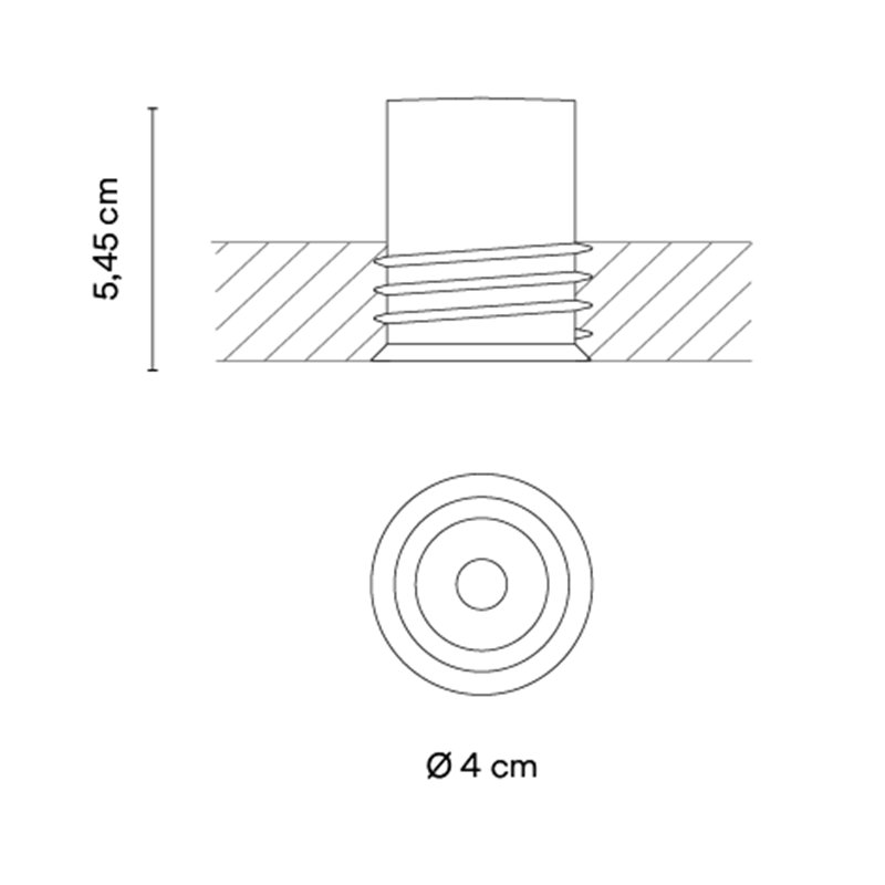 Vibia Bind solo Ø 4 cm Medium - 6654 Einbauspot
