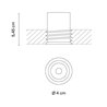 Vibia Bind solo Ø 4 cm Medium - 6654 recessed spot