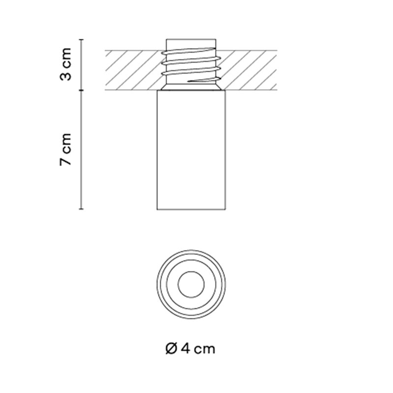 Vibia Bind solo Downlight Ø 4 cm x 7 cm Wide - 6668 Einbauspot