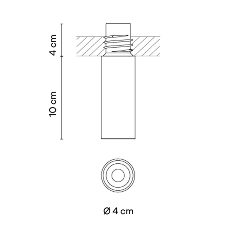 Vibia Bind solo Downlight Ø 4 cm x 10 cm Medium - 6684 Einbauspot