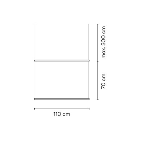 Vibia Circus Pendant Double Track 3 m x 110 cm - A376