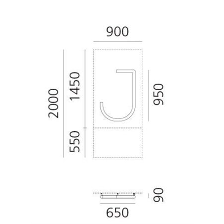 Artemide Alphabet Of Light Wall lamp "J" uppercase