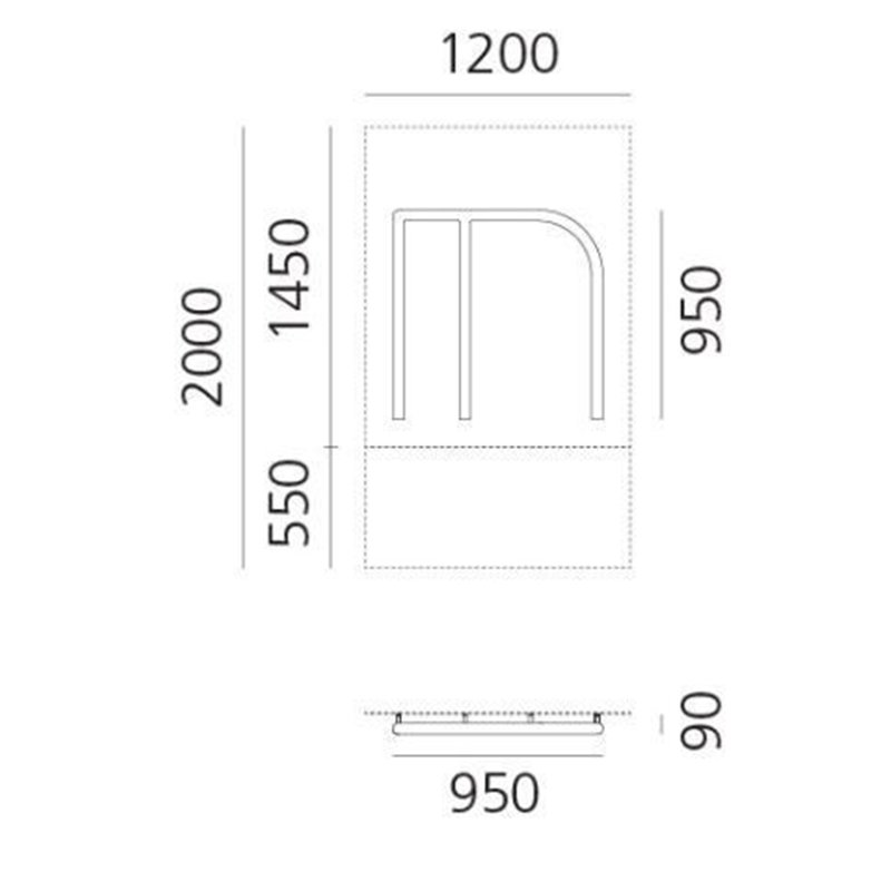 Artemide Alphabet Of Light Wall lamp "M" uppercase