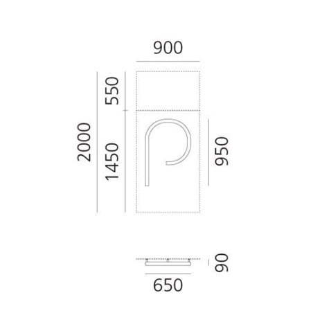 Artemide Alphabet Of Light Wall lamp "p" lowercase