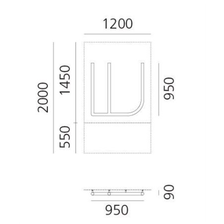Artemide Alphabet Of Light Wall lamp "W" uppercase