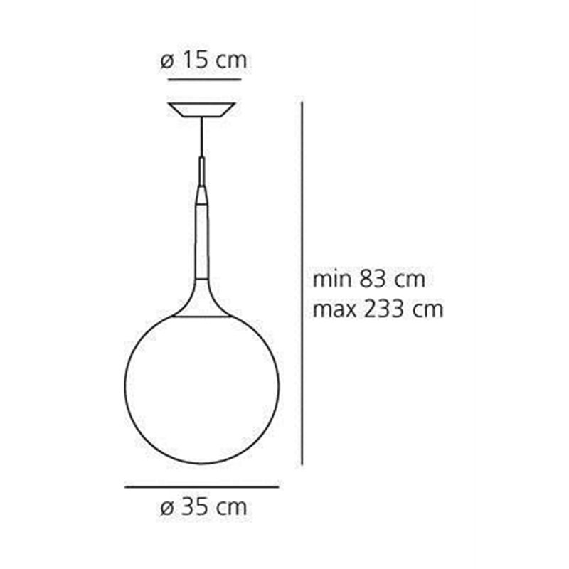 Artemide Castore 25 suspended lamp