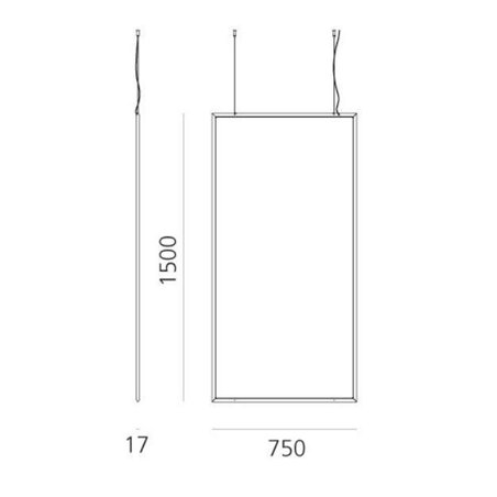 Artemide Discovery Space Rectangular suspended lamp