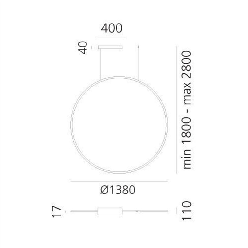 Artemide Discovery Vertical 140 RGBW suspended lamp