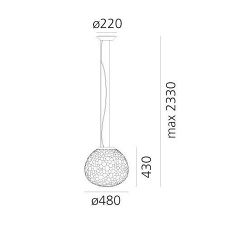 Artemide Meteorite 48 suspended lamp