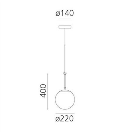 Artemide nh 22 suspended lamp