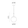 Artemide nh 35 suspended lamp