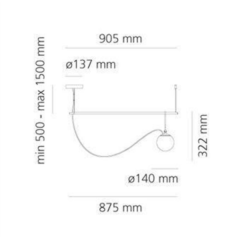 Artemide nh S2 14 suspended lamp