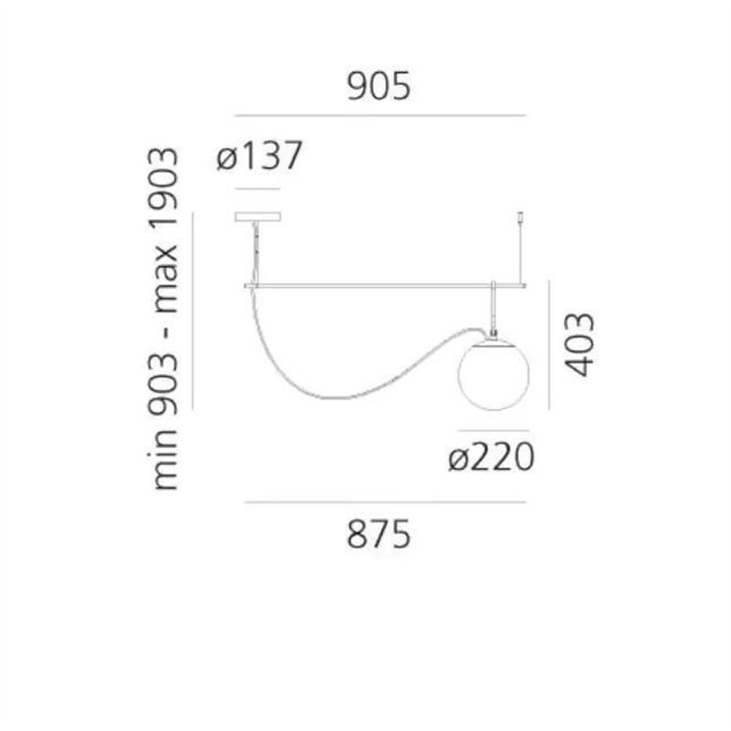 Artemide nh S2 22 suspended lamp