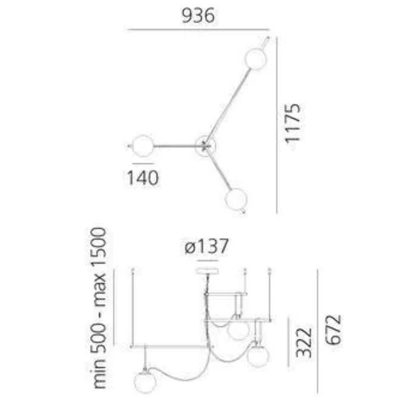 Artemide nh S3 14 Cluster suspended lamp