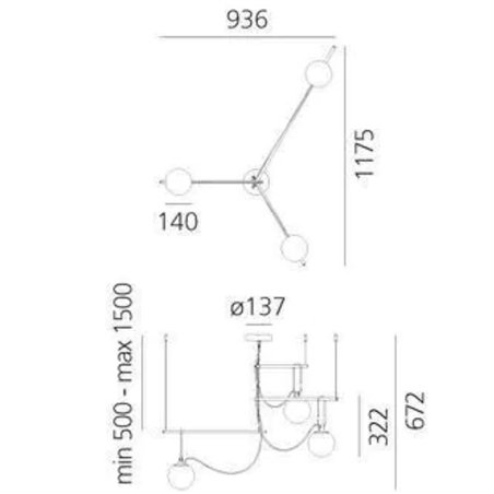 Artemide nh S3 14 Cluster suspended lamp