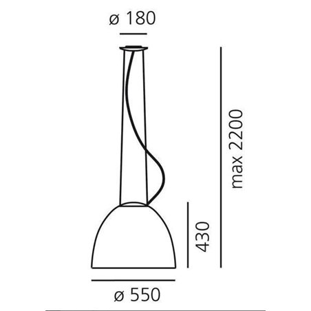Artemide Nur Gloss Led suspended lamp