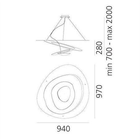 Artemide Pirce suspended lamp
