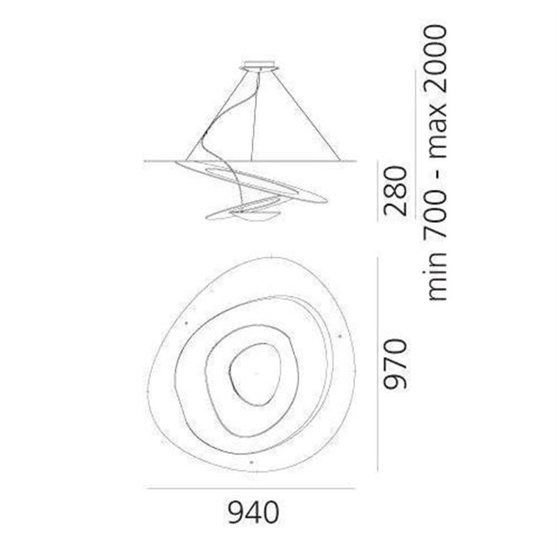 Artemide Pirce Led suspended lamp