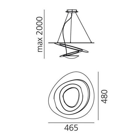 Artemide Pirce Micro Led suspended lamp