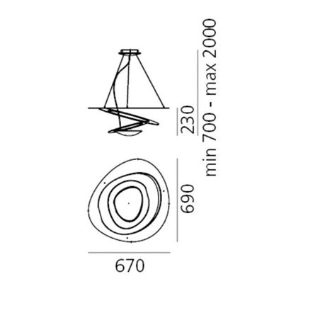 Artemide Pirce Mini Led suspended lamp