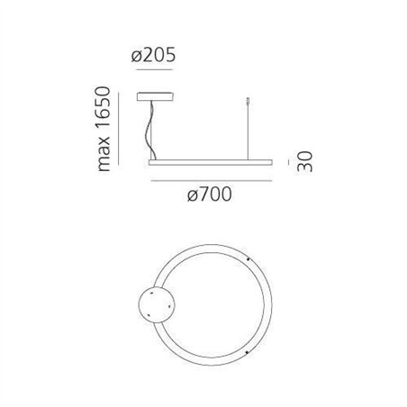 Artemide Ripple 70 suspended lamp