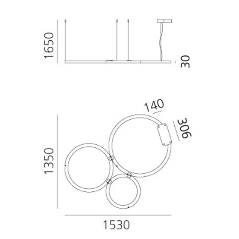 Artemide Ripple Cluster 3 Hängelampe