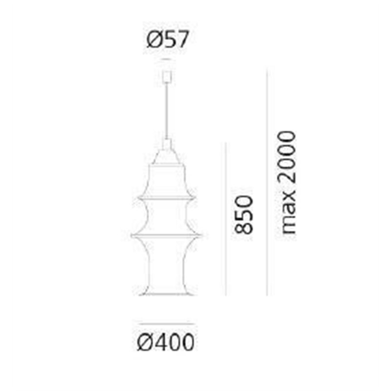 Artemide fabric 85 + metal hoops inox