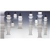 Artemide freproof fabric 85 + metal hoops inox