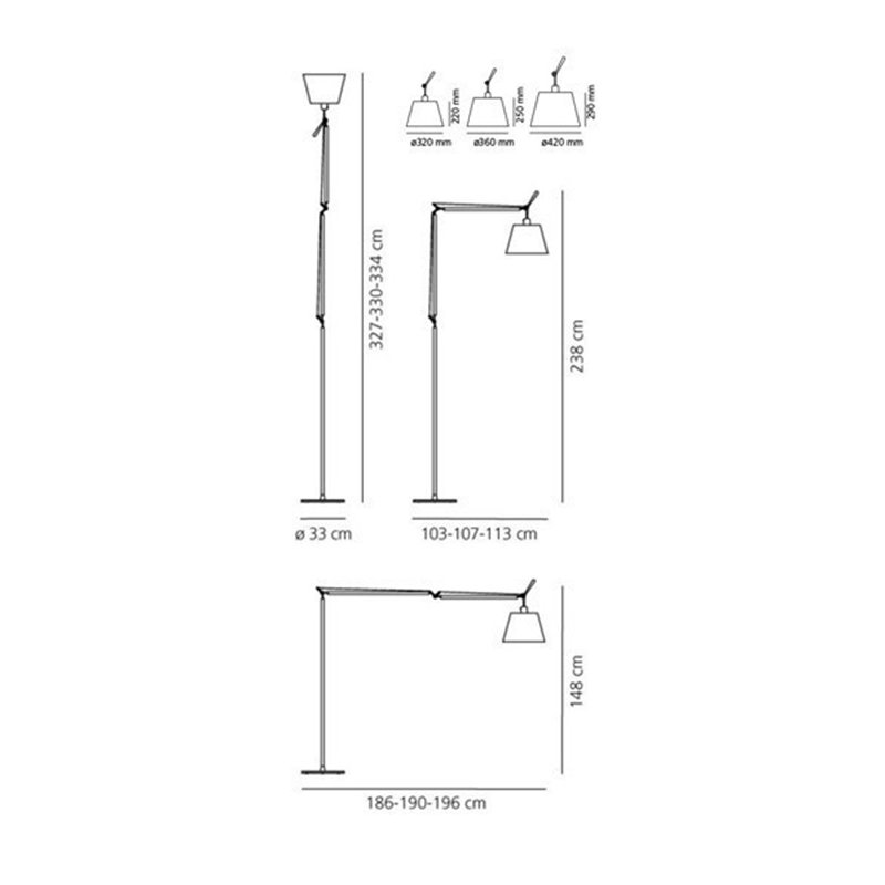 Artemide Tolomeo Mega Body lamp