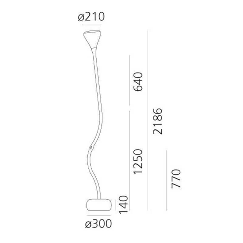 Artemide Pipe Led Floor White Integralis floor lamp