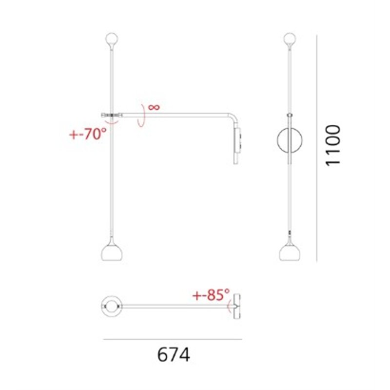 Artemide Ixa Arm Wandlampe