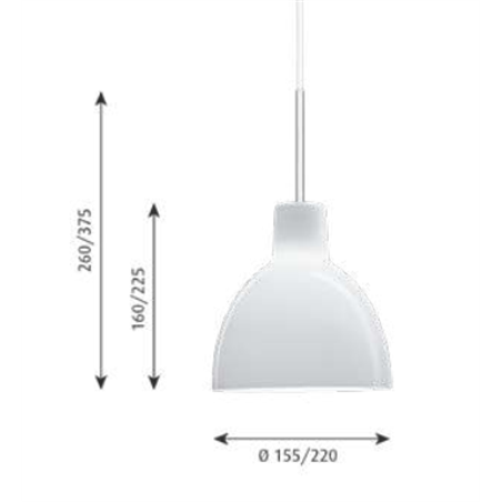 Louis Poulsen Toldbod 155Op220 Glass Pendant ⌀155 Pendant Lamp