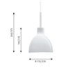 Louis Poulsen Toldbod 155Op220 Glass Pendant ⌀155 Pendant Lamp
