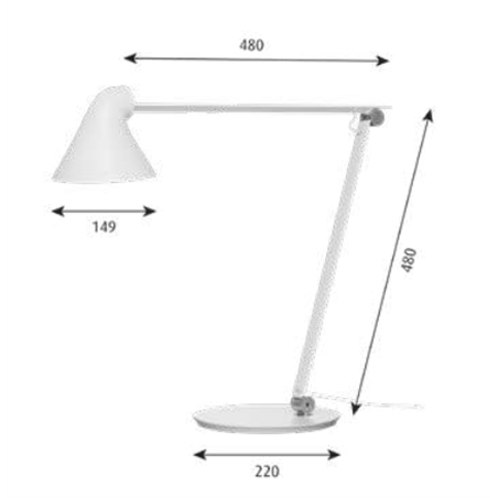Louis Poulsen Njp Table PIN Ø40 Table Lamp