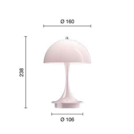 Louis Poulsen Panthella 160 Portable Table Lamp