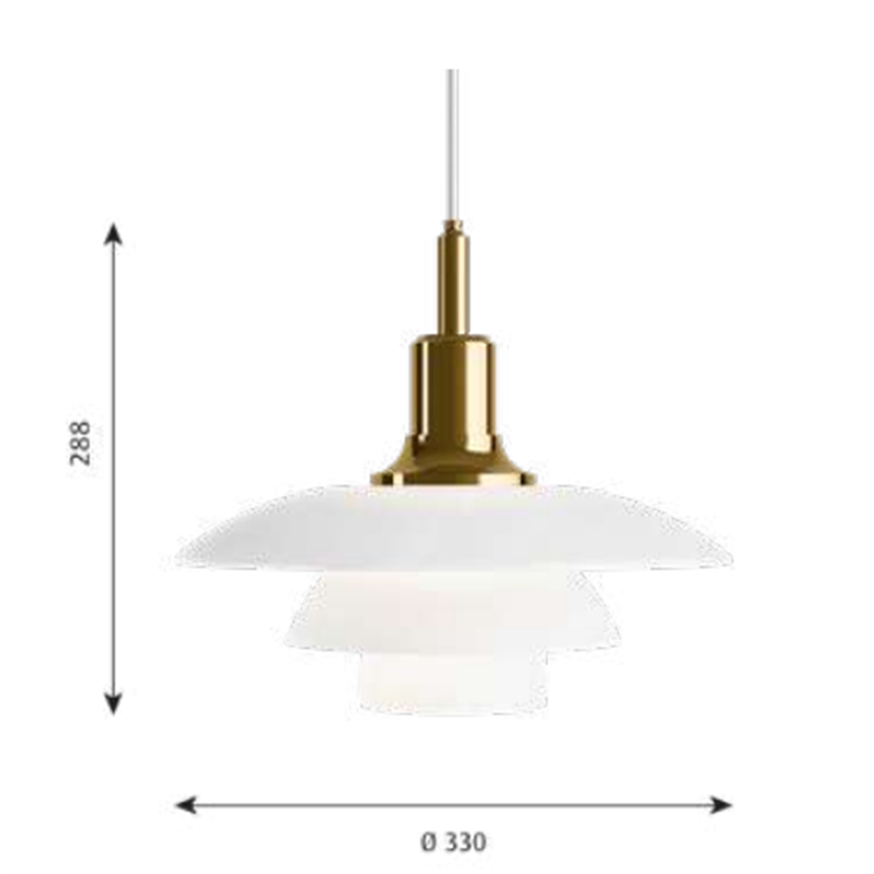 Louis Poulsen Ph 3½-3 Glass Pendant Hängelampe