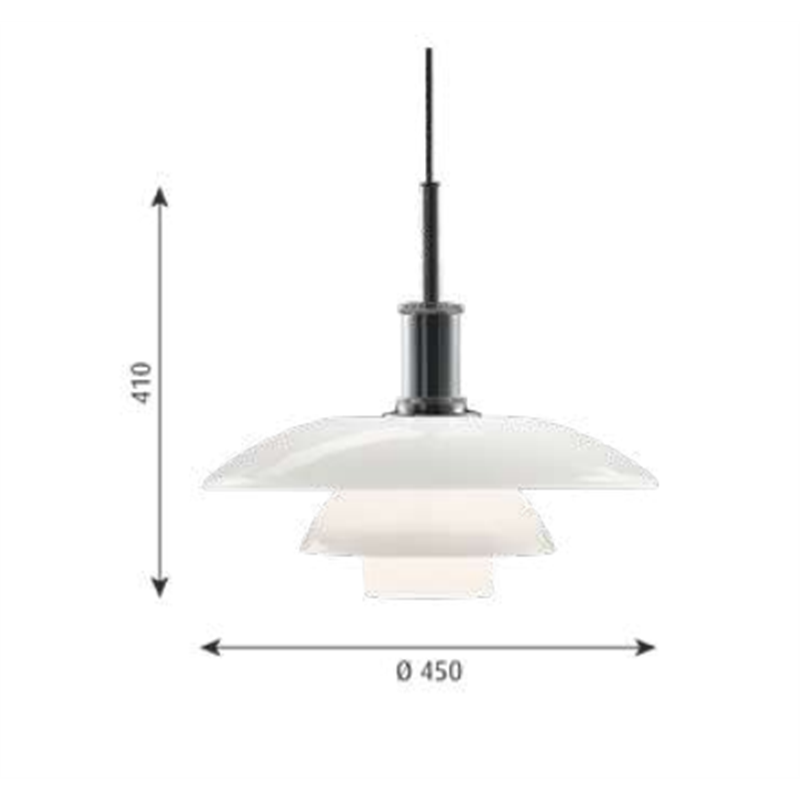 Louis Poulsen Ph 4½-4 Glass Pendant Hängelampe