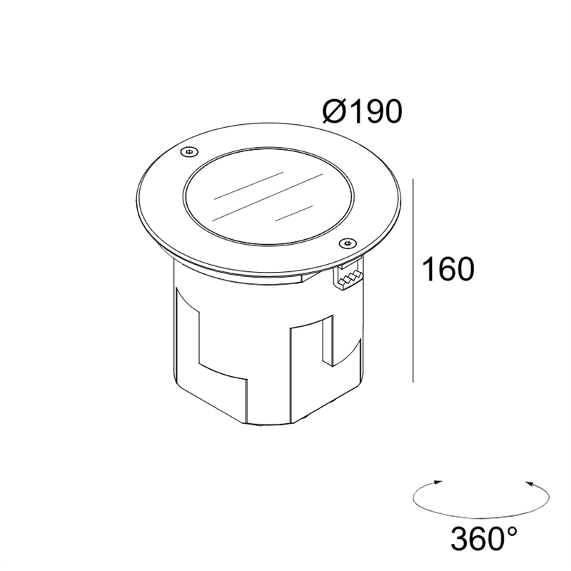 Delta Light LOGIC 190 R REFL HONEYCOMB Bodenlampe