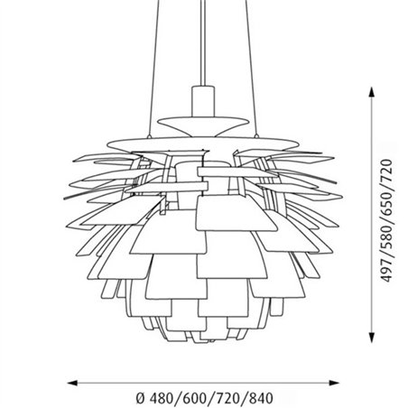 Louis Poulsen Ph Artichoke Glass ⌀600 Pendant Lamp