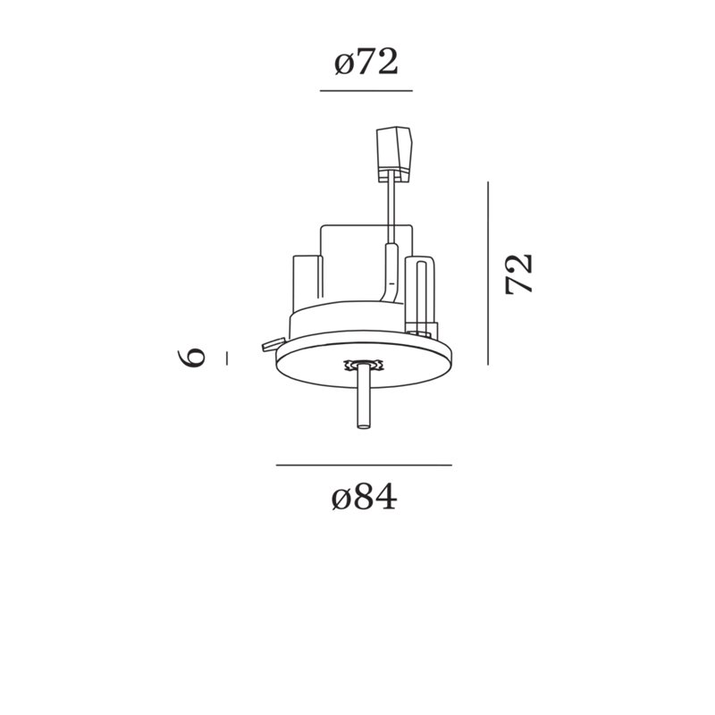 Wever & Ducré Ceiling Base | semi recessed Single Suspension