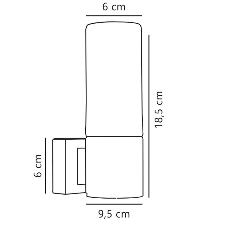 Nordlux Tangens Up 18 [IP44] Wandlampe
