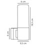 Nordlux Tangens Up 18 [IP44] Wandlampe