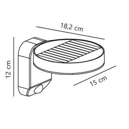 Nordlux Rica Solar Round Sensor [IP44] wall lamp - Outdoor