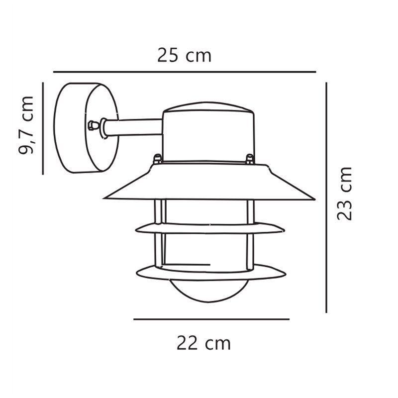 Nordlux Blokhus Down [IP54] Wandlampe - Outdoor