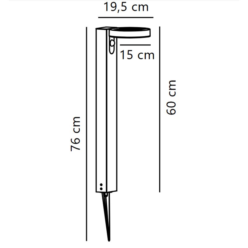 Nordlux Rica 60 Solar Rund Sensor [IP44] Pollerleuchte - Outdoor