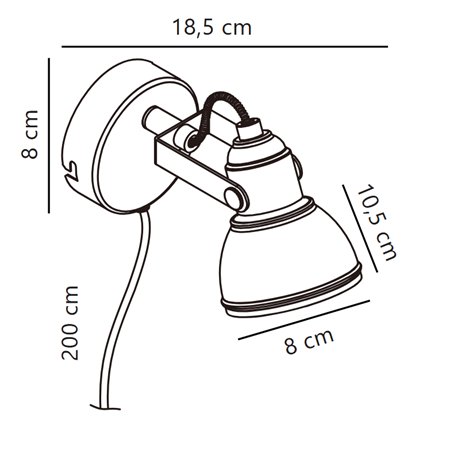 Nordlux Aslak 8 wall lamp