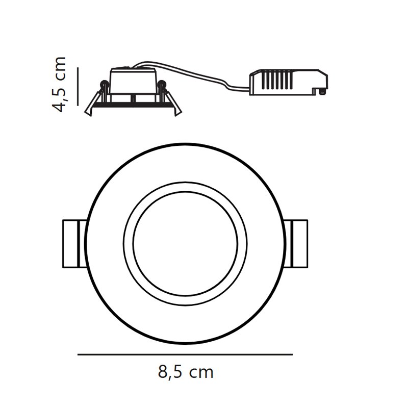 Nordlux Tiaki [IP65] 2-Step 2700/4000K Einbauspot